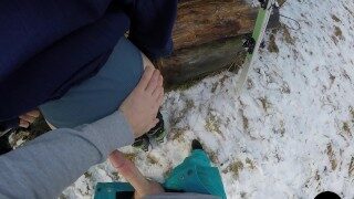 Moniteur de ski baise son élève sexy après une fellation – Couple amateur POV Lily&Jack